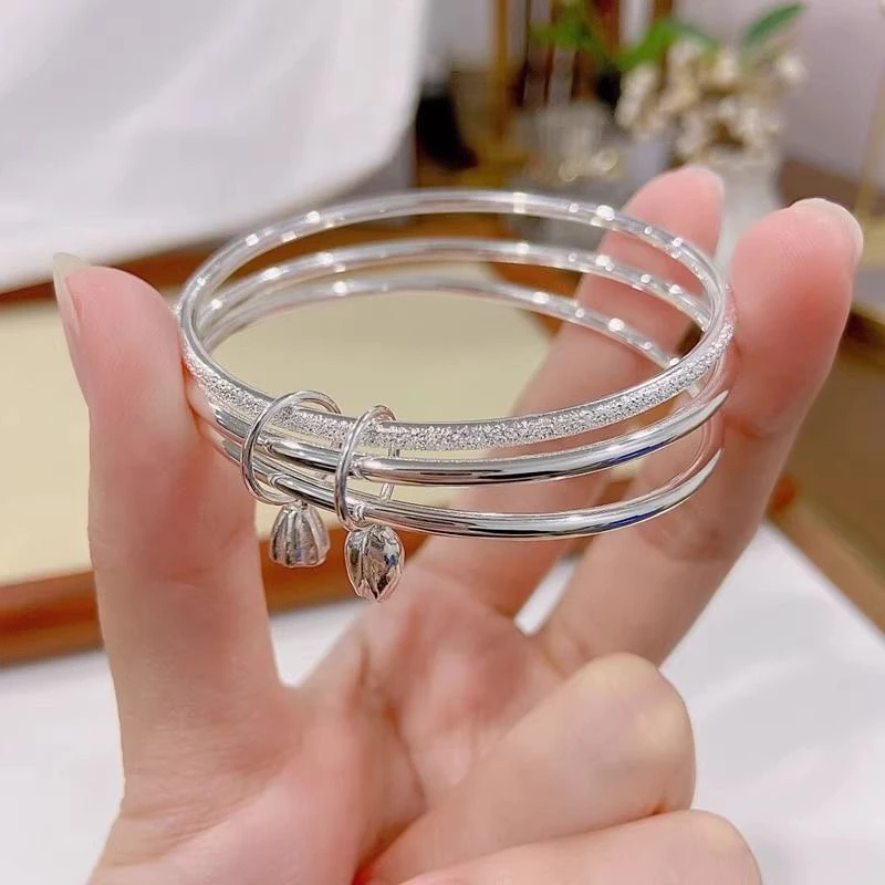 足银三生三世两世欢手镯083