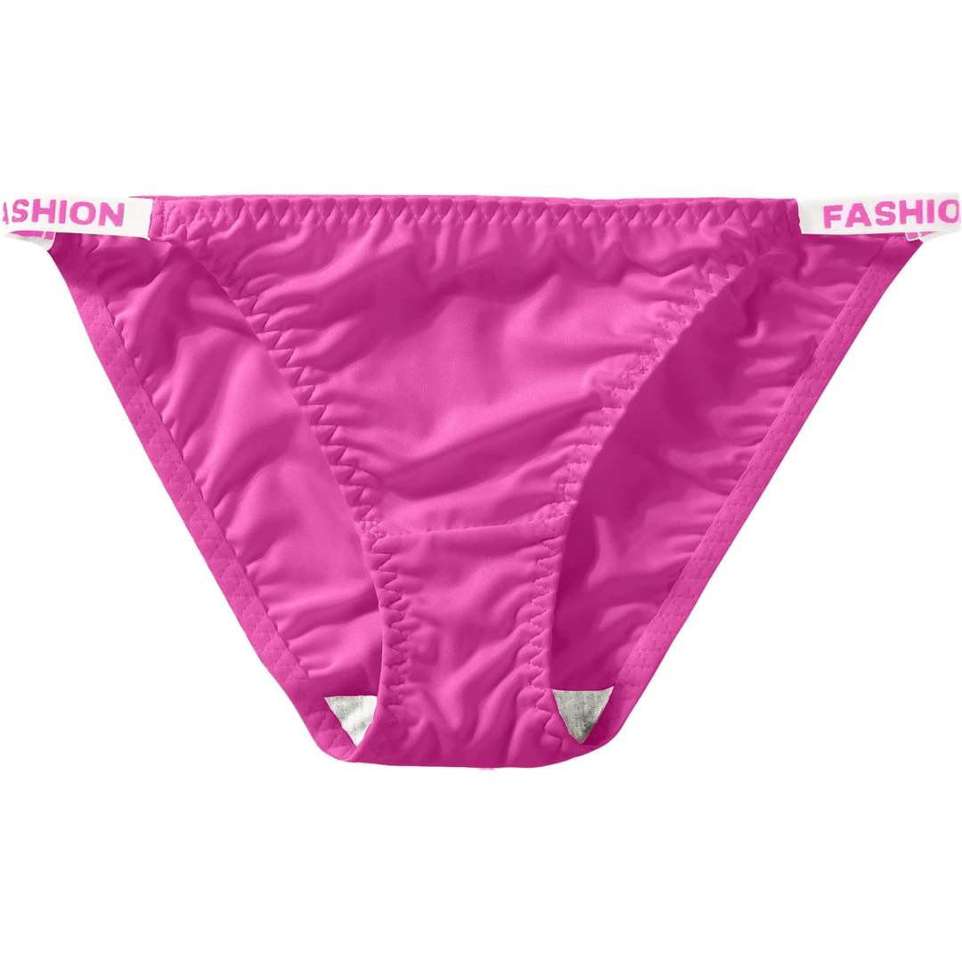 K985欧美低腰性感内裤女简约舒适透气字母边纯欲度假风三角内裤