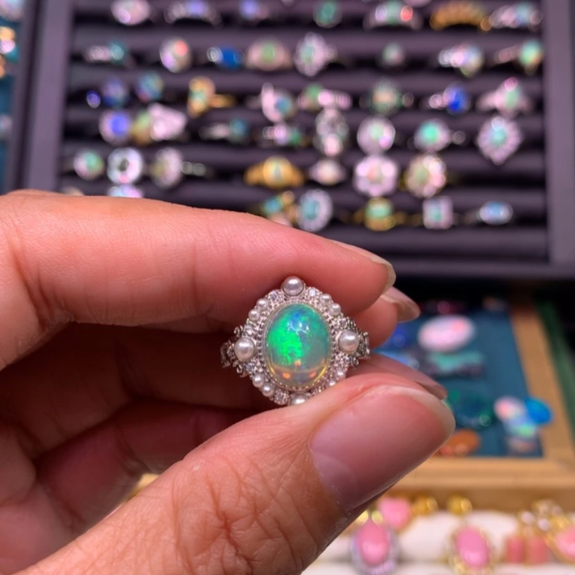 【闪购商品】欧泊戒指款式银S925镶嵌