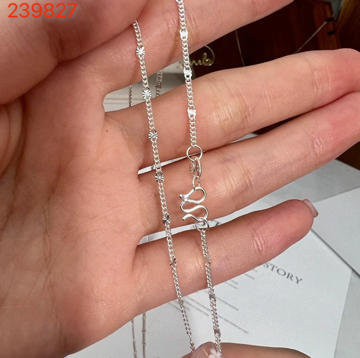 925银银制品 素链