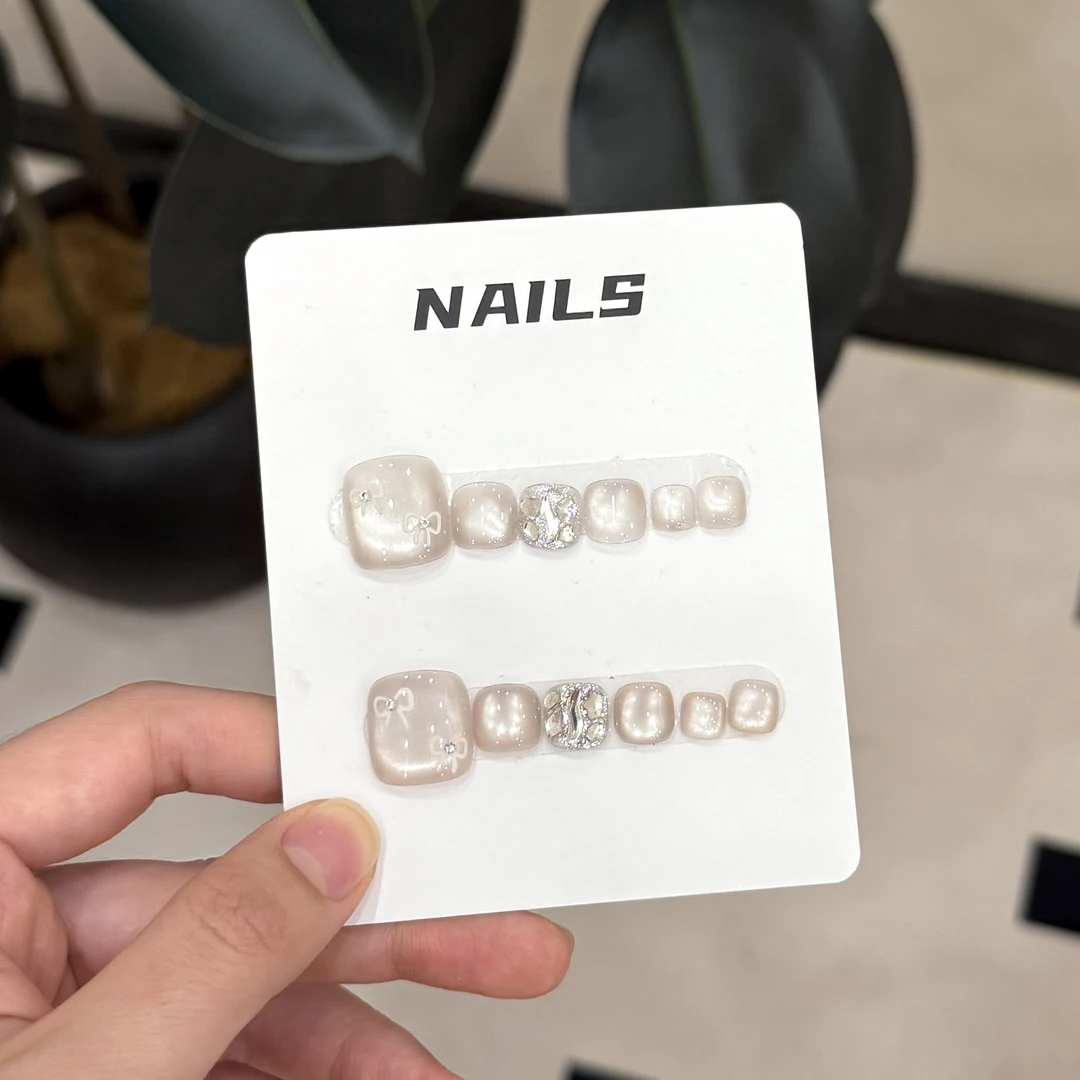 温柔千金（脚甲12片装）-茉莉Molly轻奢手工穿戴甲