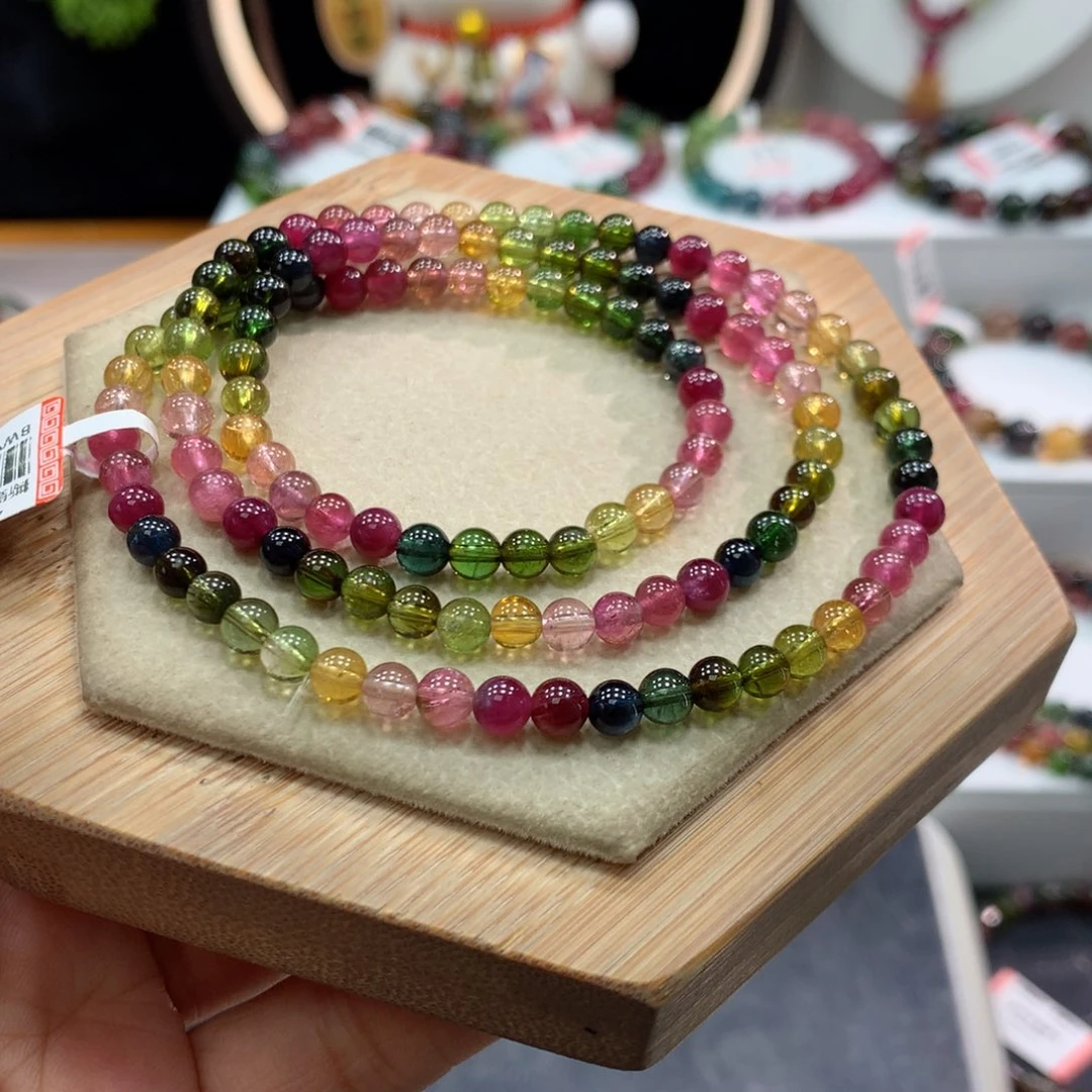 手链碧玺未镶嵌    4.8mm。