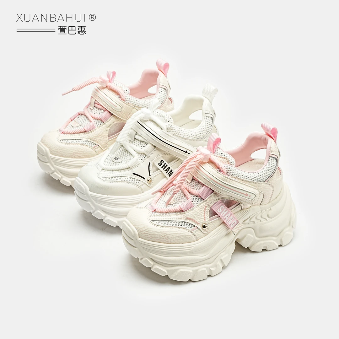 【春夏新款】2025气质款9CM厚底平增高玛丽珍休闲鞋凉鞋女鞋8078