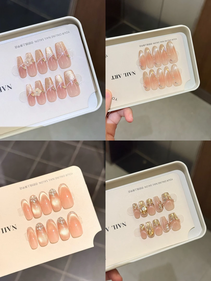 纯手工穿戴甲美甲直播链接no退no换默认微瑕