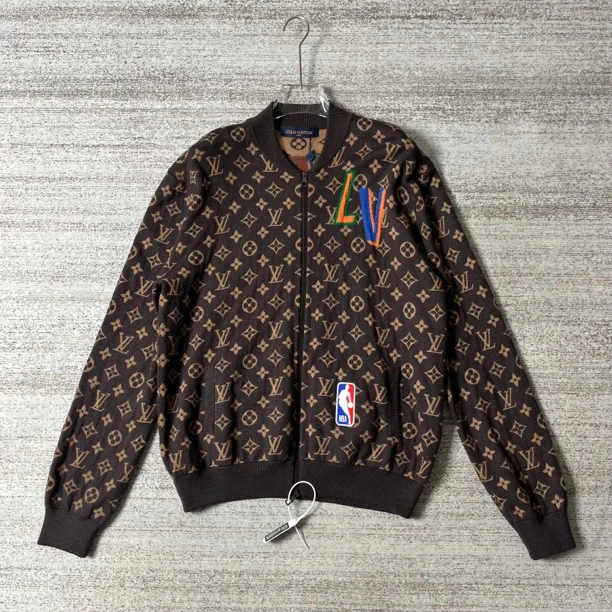 未使用 LouisVuitton/路易威登 联名NBA三花满印开衫/XXL码#8347