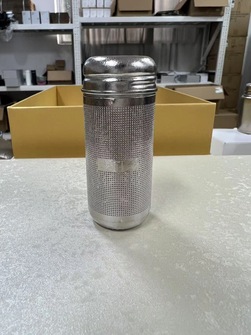 《细网茶球》户外露营纯钛多功能家用加厚登山泡茶球