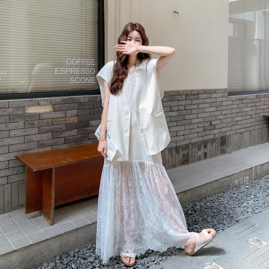 酷飒风女装高级感吊带连衣裙套装女夏25爆款高级女生韩系ins衣服