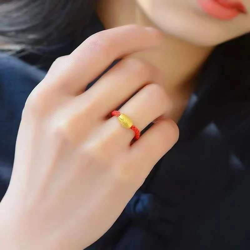 【周总专属】红绳珠珠戒指女神同款合金材质戒指SJZ05