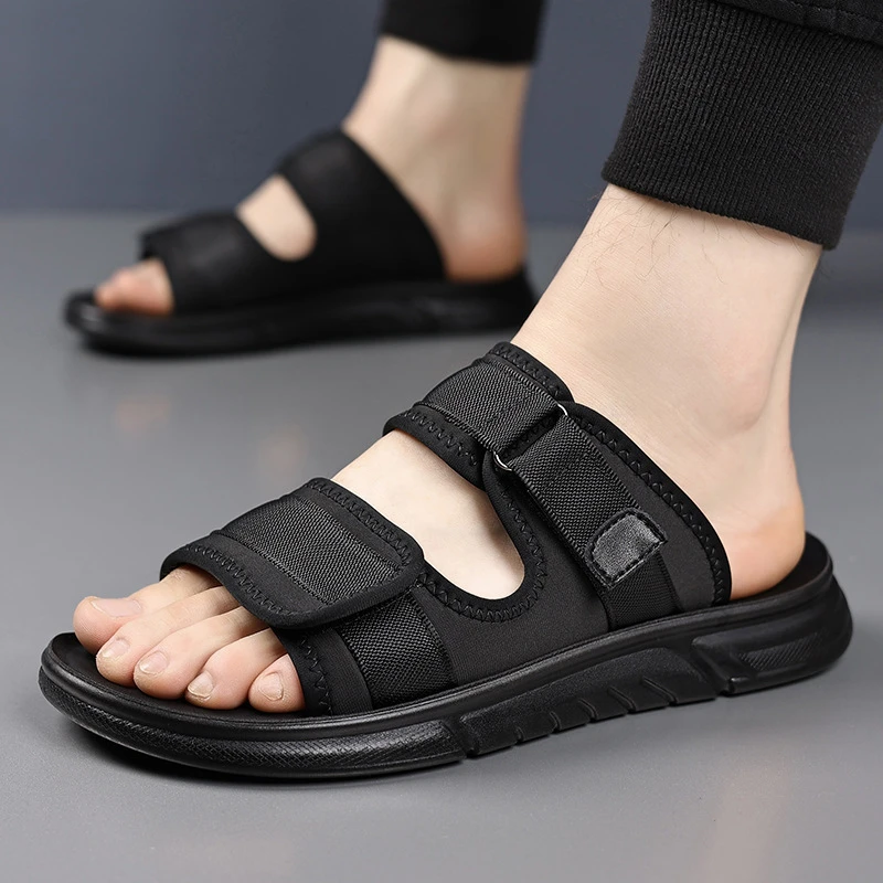 2025男士拖鞋夏季新款潮流时尚百搭一字拖外穿防水防滑软底沙滩鞋