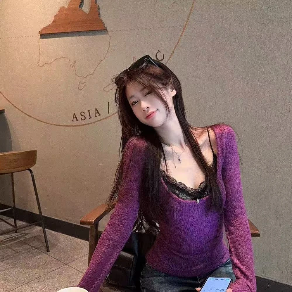 新款纯欲辣妹短款上衣洋气百搭时尚小众日常甜妹设计感