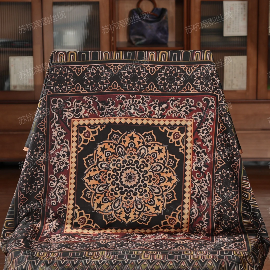 【D84-237天沐】140*140提花丝巾披肩香云纱百搭大方女士双面大方