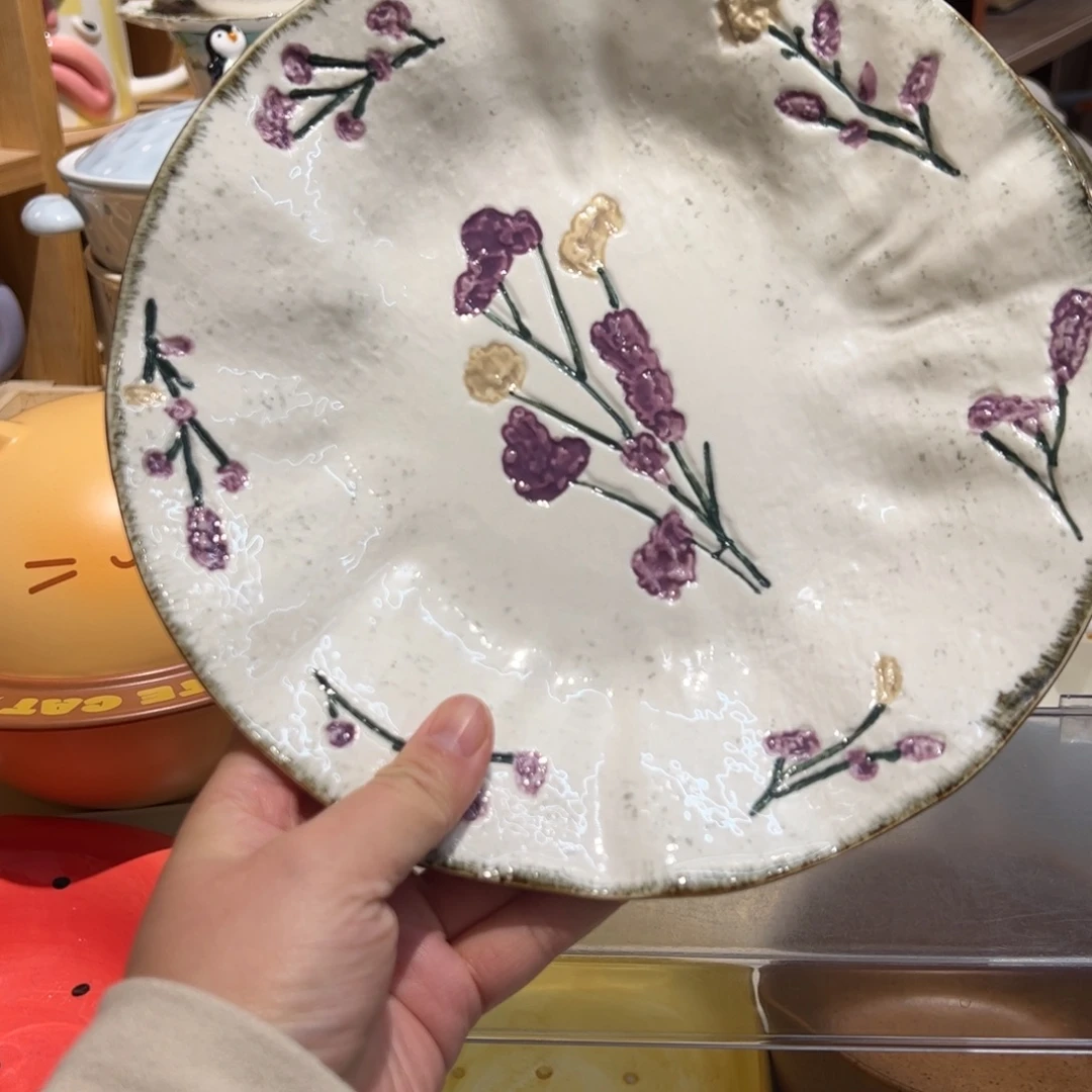 薰衣草点心盘陶瓷