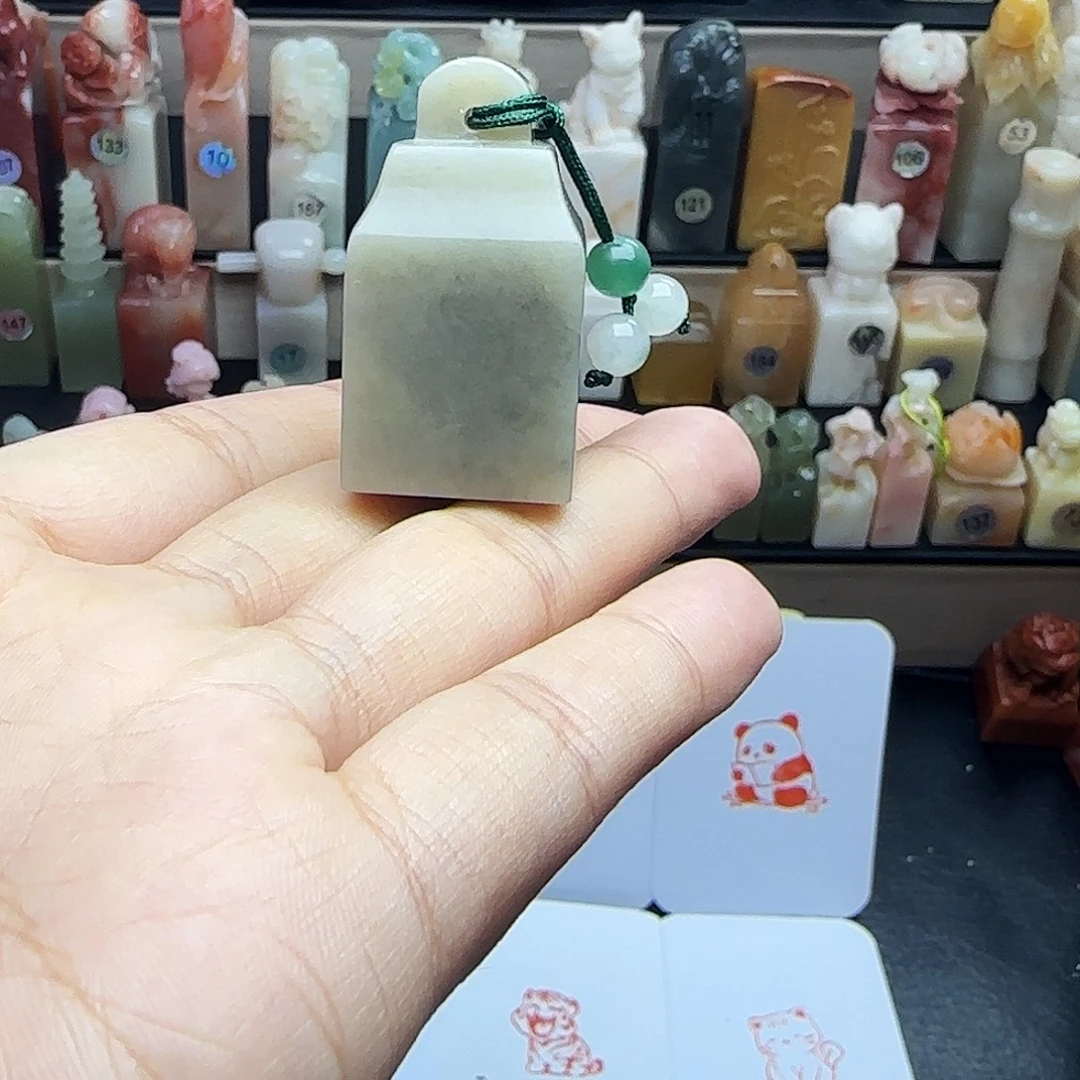 山***士印石寿山石2.0伊犁石 纯手工包刻四字 定制