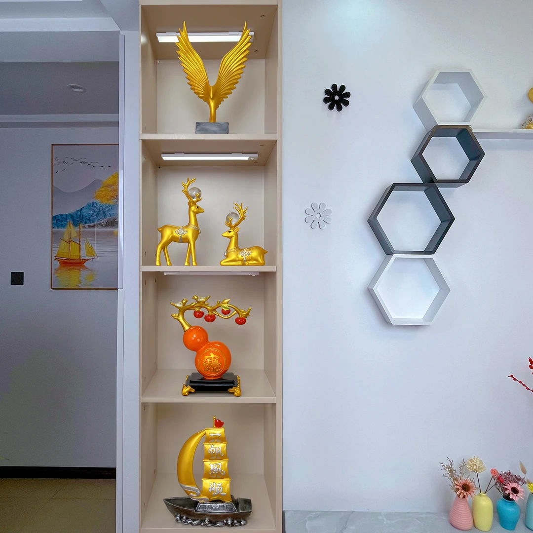 高档创意工艺品玄关电视柜酒柜客厅轻奢乔迁新居高级酒柜摆件