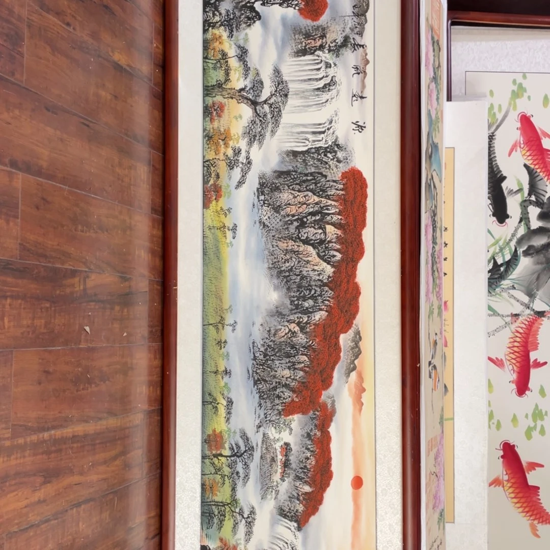 国画带框尺寸48*163厘米