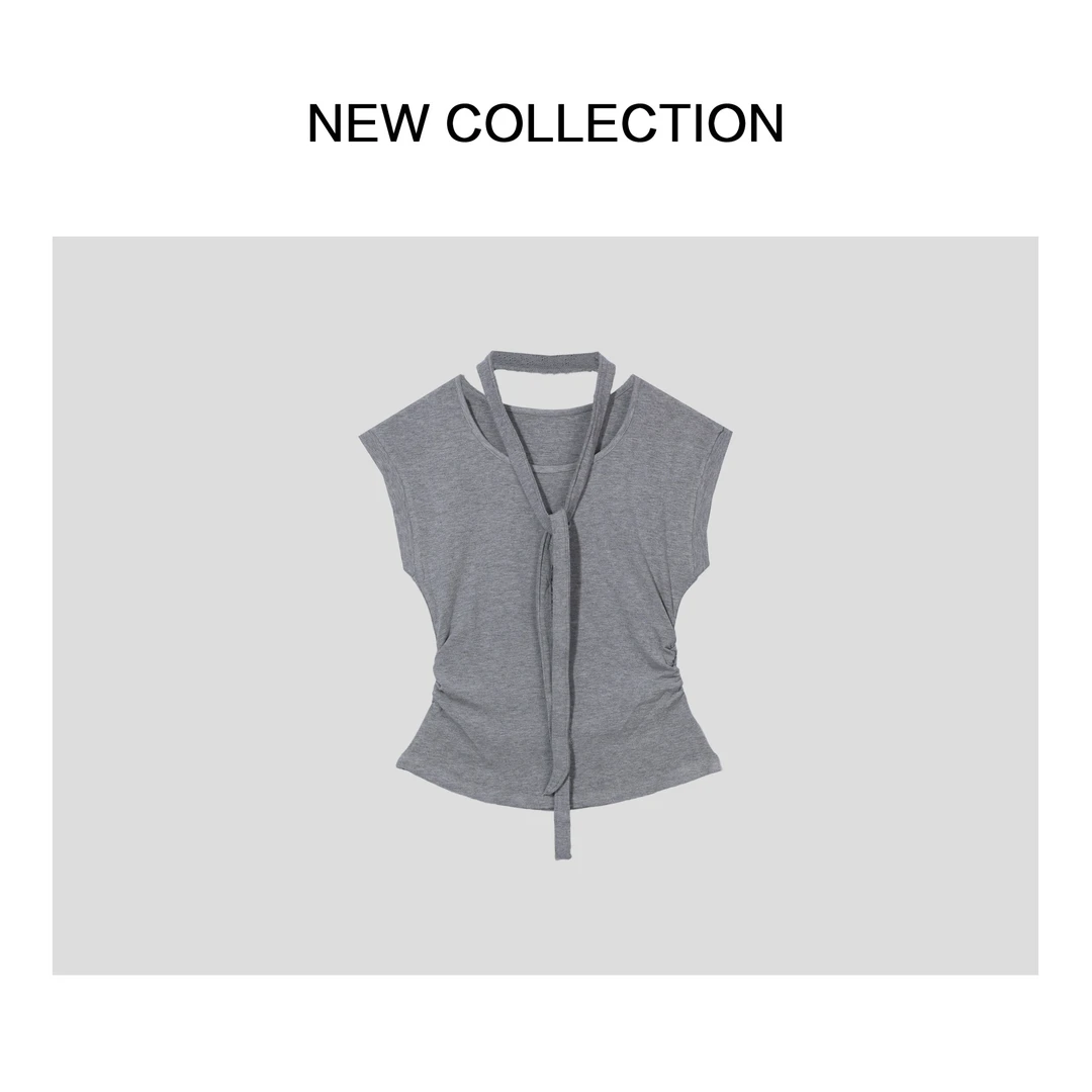 【诗语专属】新款简约时尚无袖T恤 T5526009