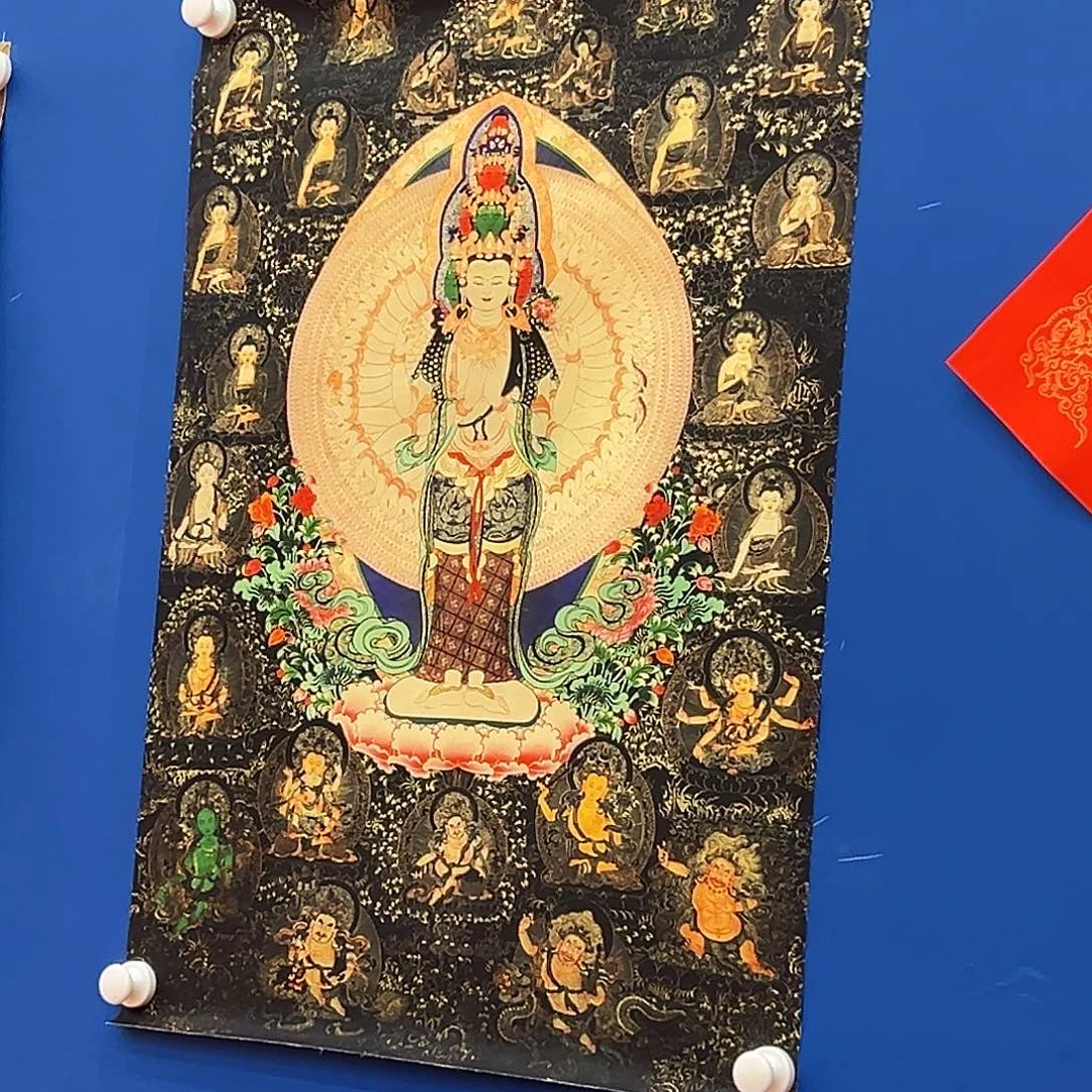 卷轴画唐卡009黑金