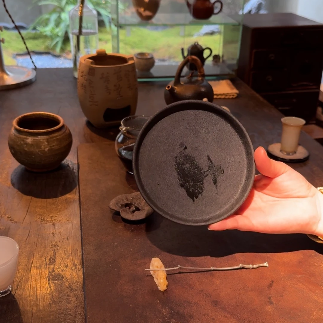 大漆木胎壶承 大漆盘66666666