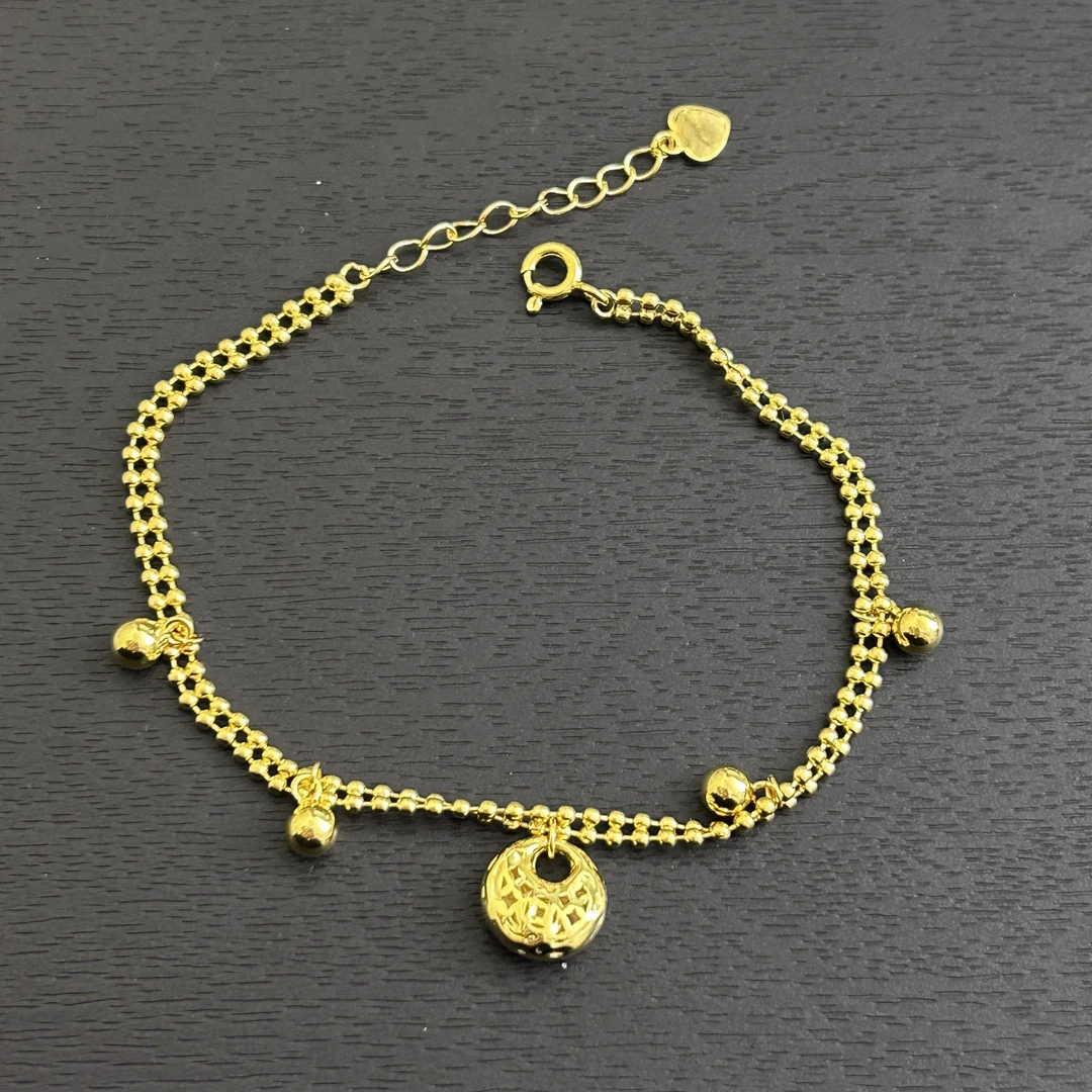 925银手链 【MZ】925银小胖福双层手链YS518