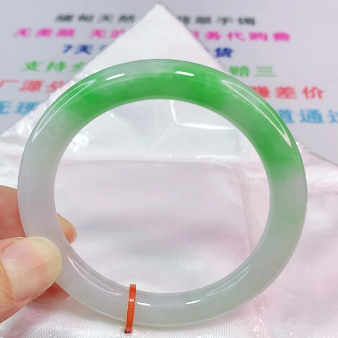 未镶嵌手镯翡翠55-57圈口圆条-完美力推
