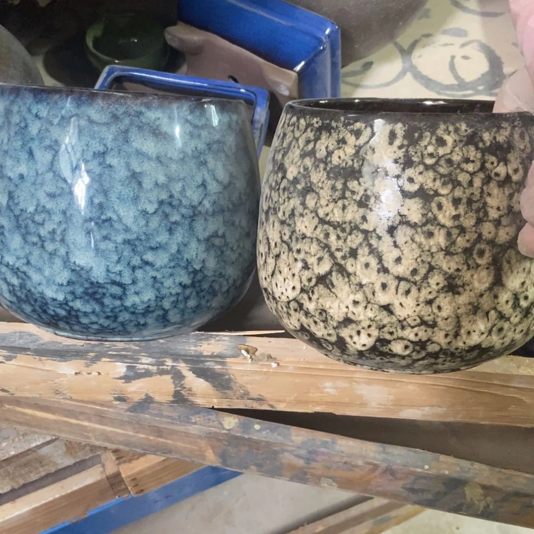 红陶高温陶瓷花盆