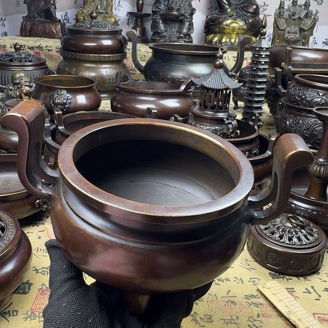 14公分官帽炉素面