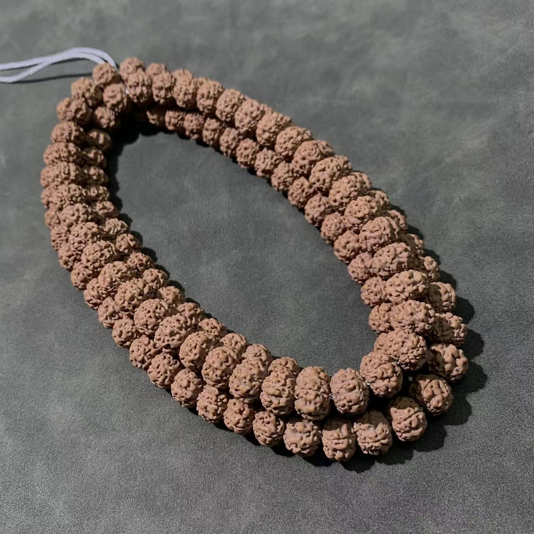 至尊印尼原生态战神红方印108碟影山海梅花超头定制金刚菩提长串