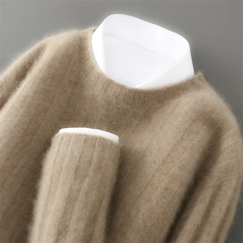 【380克七针加厚山羊绒100%】纯羊绒衫男2025秋冬新款百搭商务宽松