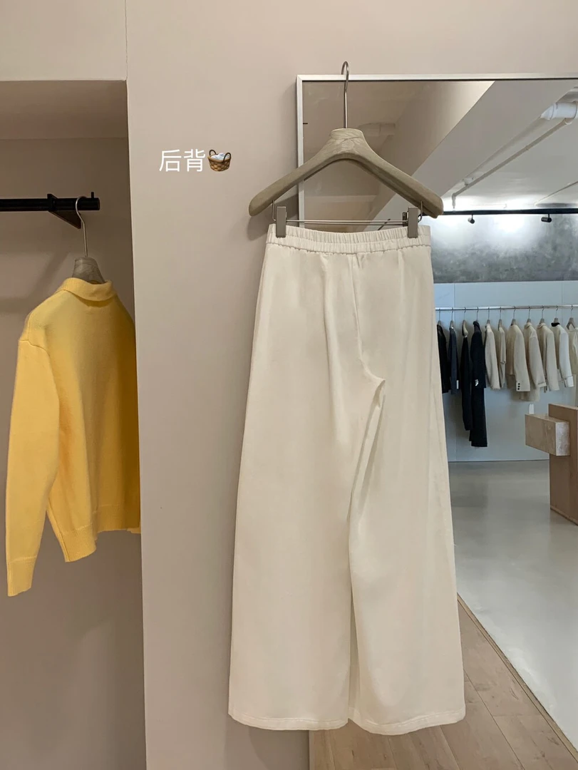 宽松慵懒风松紧腰小马阔腿裤秋款休闲裤