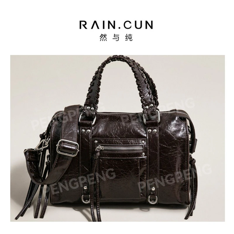 RAIN.CUN SK-83176-咖啡 轻奢女士时尚通勤小众百搭手提包