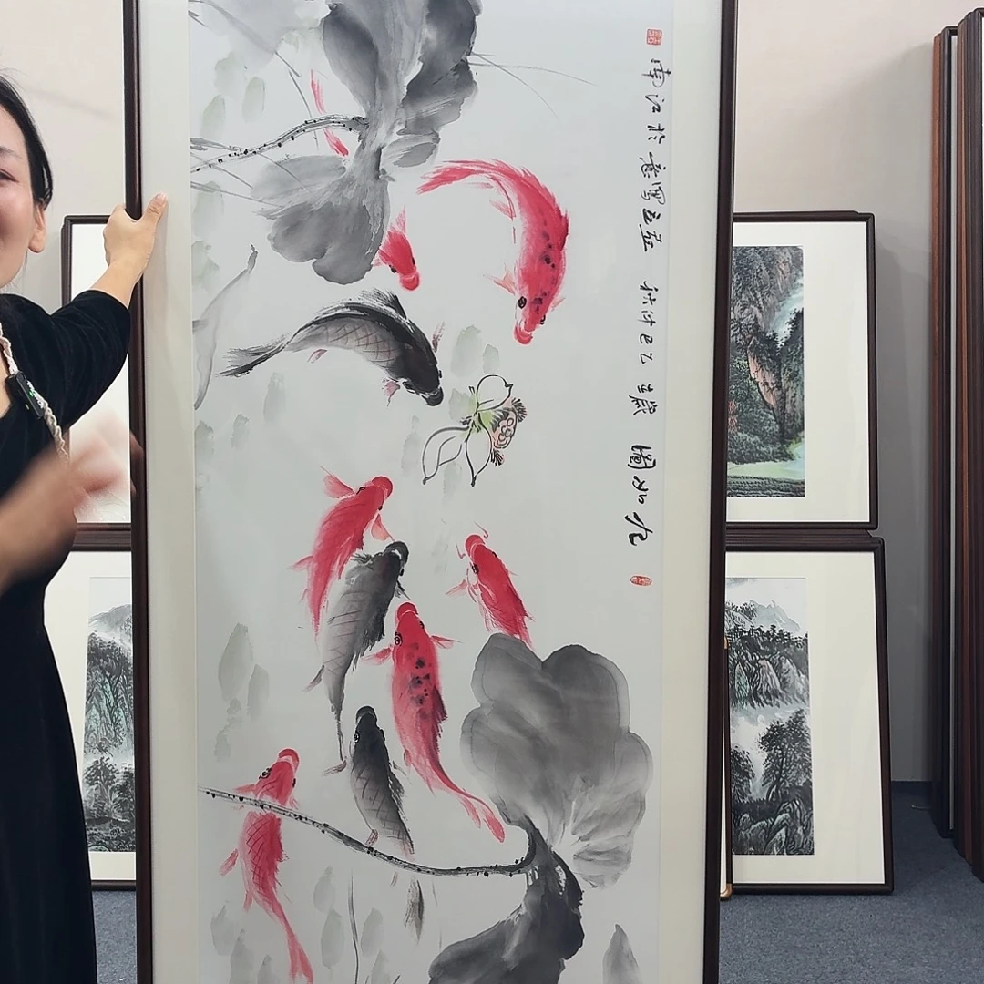 国画手绘作品210×80尺寸