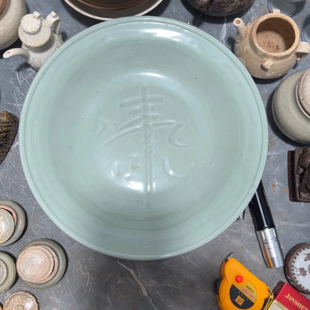 摆件陶六*一个中间带数字的龙前盘