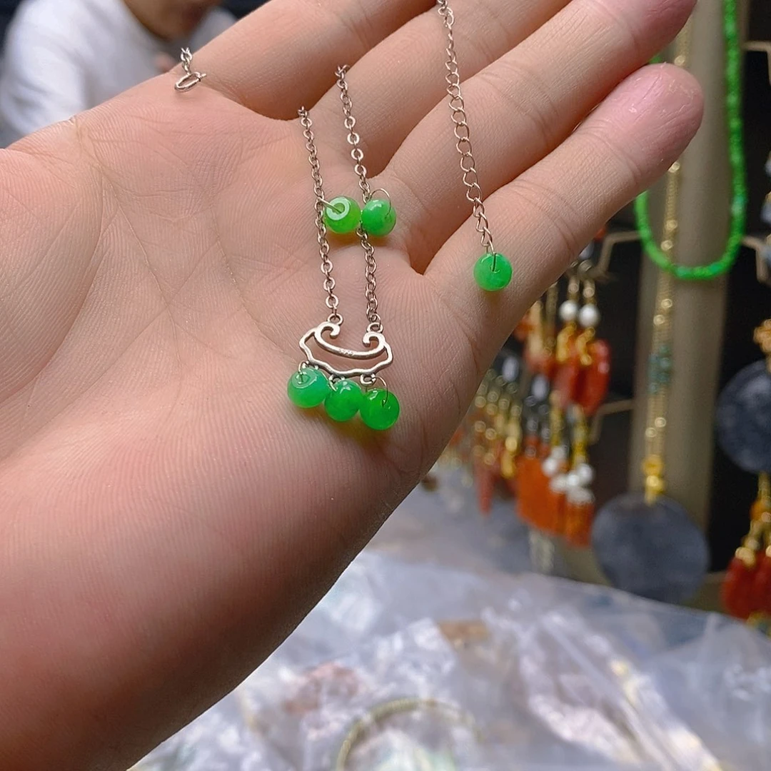 翡翠合金耳饰翡翠