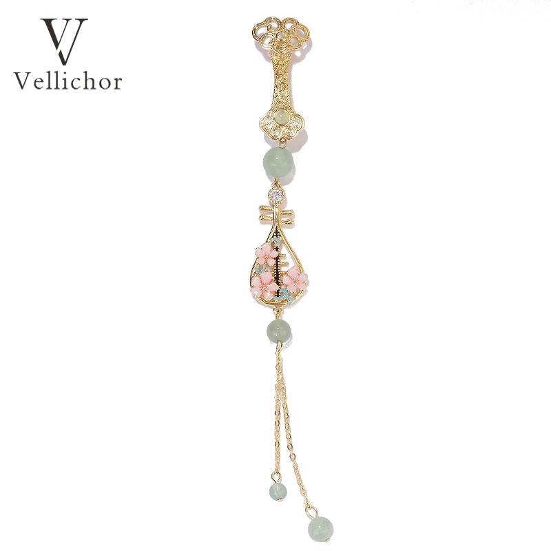 铜合金胸针 国风精致复古粉色琵琶女轻奢小众设计气质