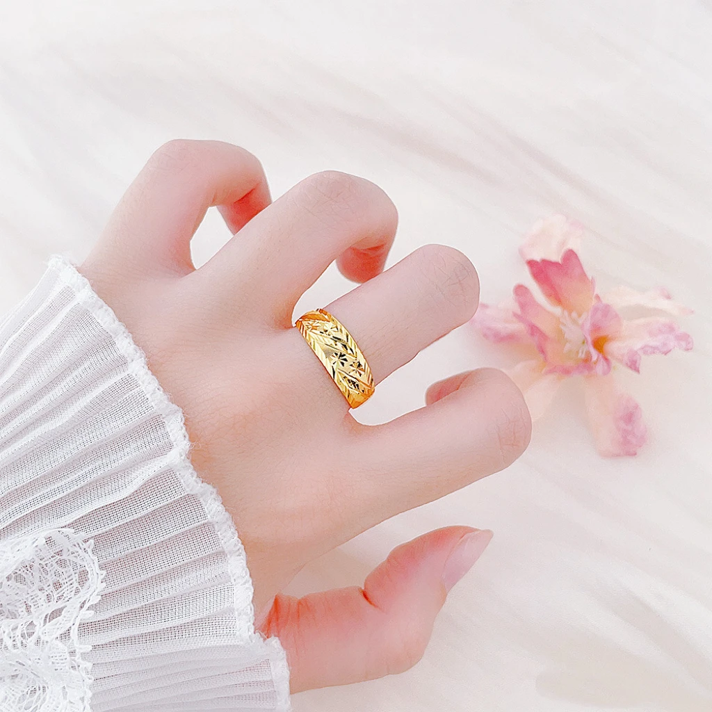 特价 足金999车花蛇肚戒指活口妈妈婆婆节日礼物