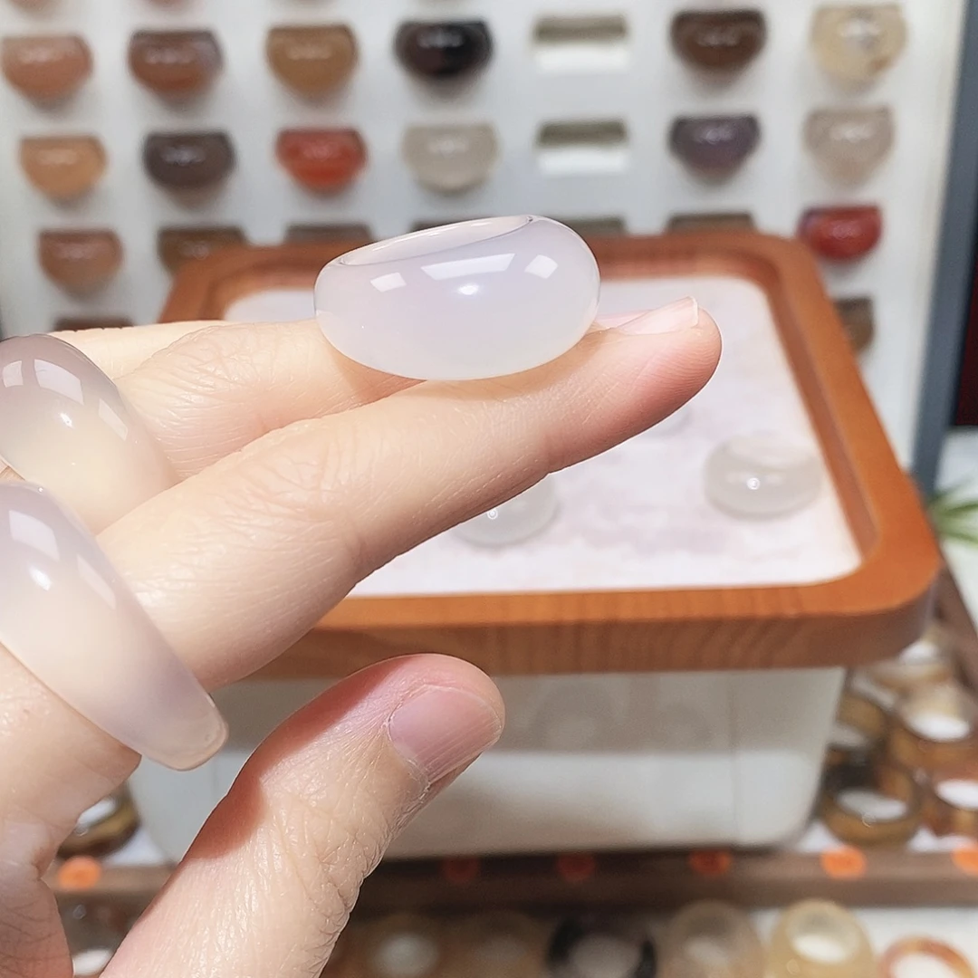 ༣***༉玛瑙/玉髓未镶嵌戒指港15