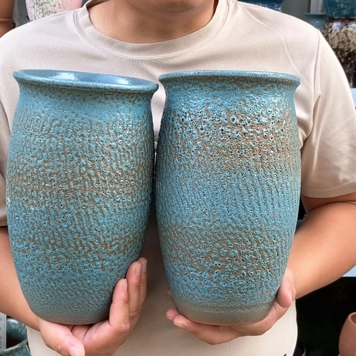 紫砂花盆口15高25瑕疵