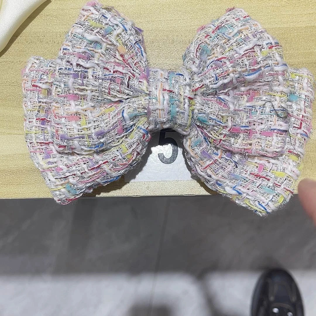 皮质铁合金蝴蝶结发夹