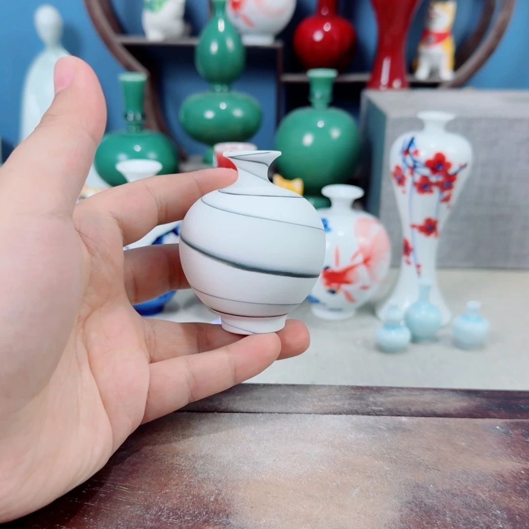 陶瓷手工小花器摆件