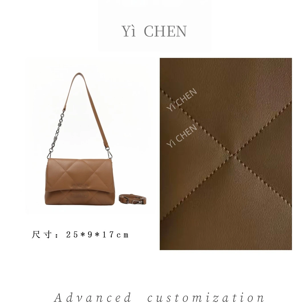 【Yì CHEN】BF-66610-卡其色 简约时尚女士新款轻奢单肩斜跨包