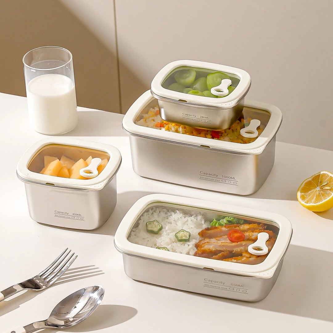 川岛屋不锈钢饭盒上班族2025新款保鲜盒微波炉加热专用餐盒便当盒