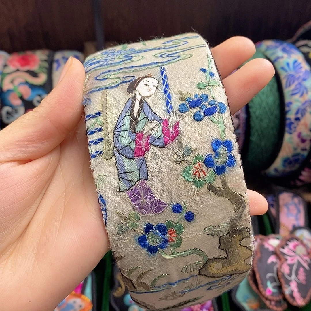 织绣老绣手工刺绣发箍