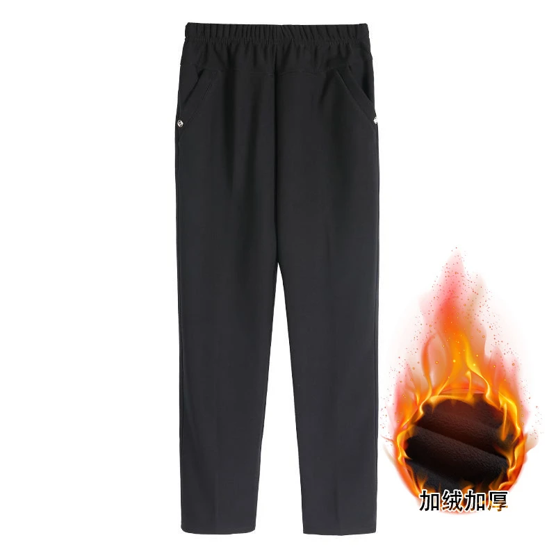 【小紫专享】妈妈夏装九分裤老人太太高腰春秋裤奶奶大码裤子