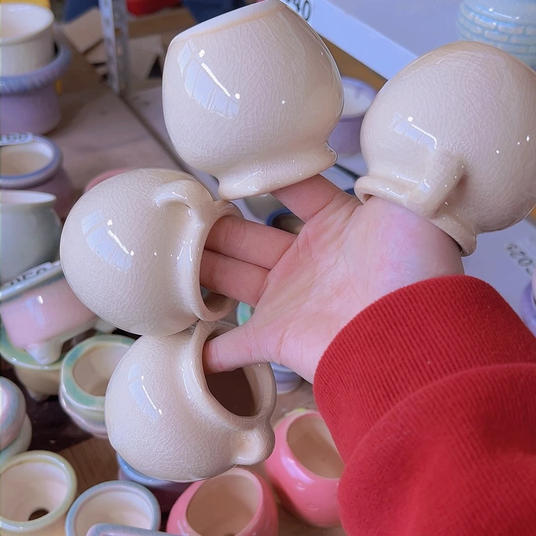 红陶陶瓷花盆满12包邮