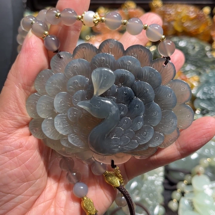 岫玉未镶嵌毛衣链