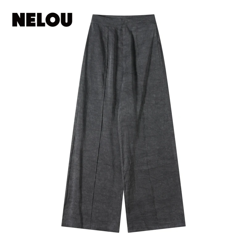 老钱风显瘦丝麻阔腿裤新款设计感夏裤高级百搭老钱风裤子