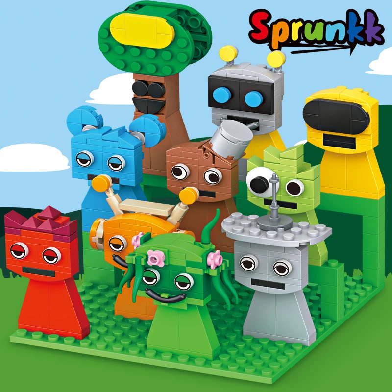 Sprunki节奏盒子音乐游戏奥伦莱姆玩偶模型拼装积木6-12儿童玩具