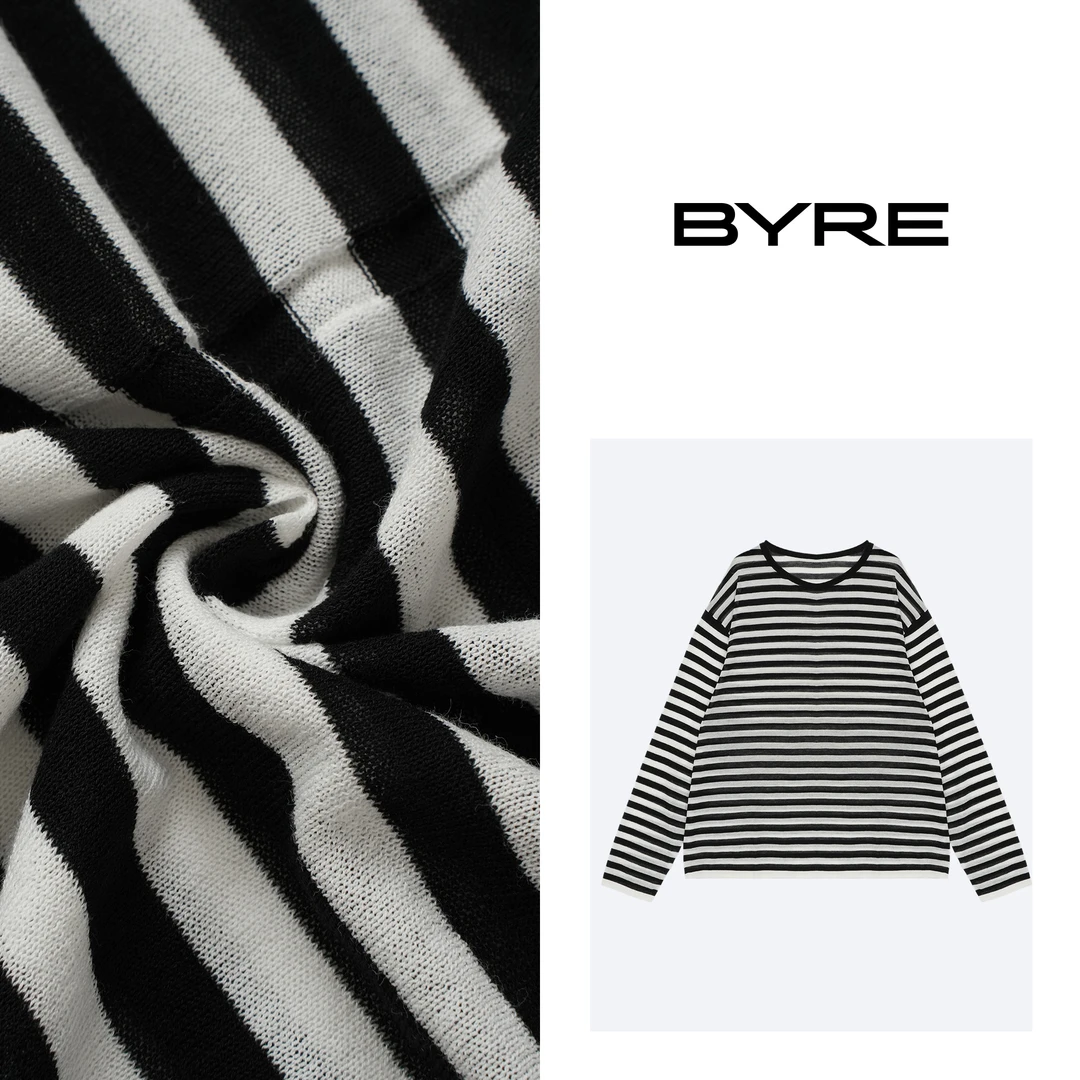 BY689 条纹针织衫【冷水手洗】