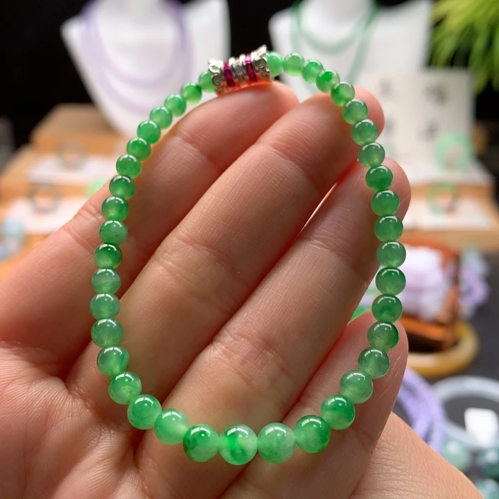 翡翠未镶嵌手链天然缅甸A货翡翠
