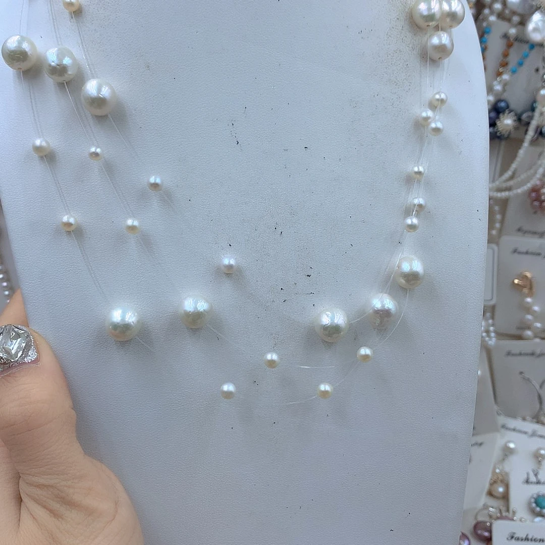 孑***️耳饰淡水珍珠银S925镶嵌